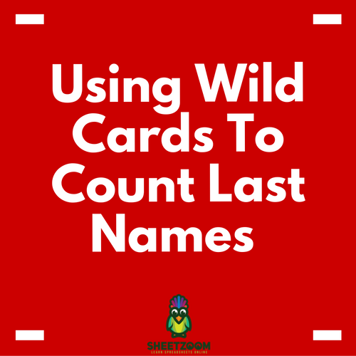 Using Wild Cards To Count Last Names – A Quick Tutorial